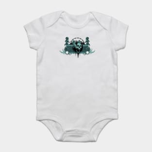 Awesome skull with wings Baby Bodysuit